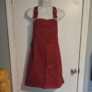 A.U.W. Paprika Overalls Dress Sz M NWOT